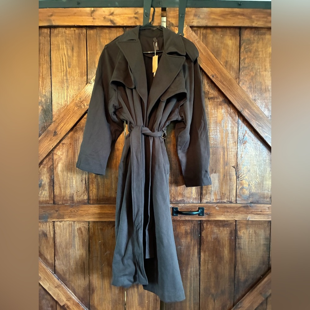 SKIMS Boyfriend Fleece Trench Coat
